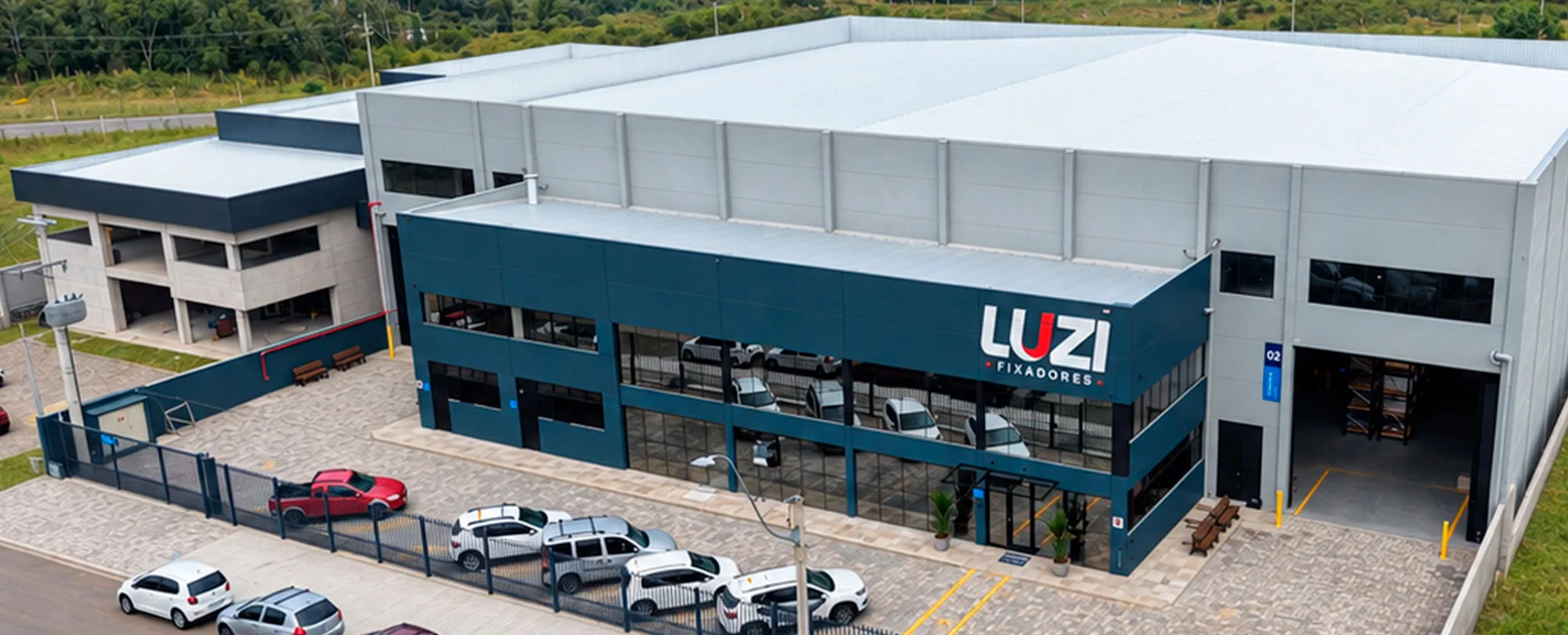Vista aérea da sede da Metalúrgica Luzi em Caxias do Sul